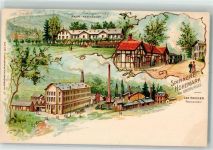 61440 W6370 Oberursel Taunus 1902 Lithographie Haupt-Restaurant Neues Restaurant Spinnerei Hohemark