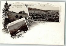 68500 Guebwiller Gebweiler 1896 Lithographie Gasthaus Belchenkopf Eduard Wolf Belchensee Vorläufer