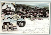 61250 W6390 Kransberg , Taunus 1899 Lithographie Discher-Stiftung Gasthaus zur Burg Cransberg Schloß