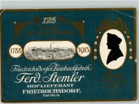 61381 W6382 Friedrichsdorf , Taunus Gebrauchsspuren 125 Jahre Friedrichsdorfer Zwiebackfabrik Ferd. Stemler