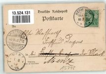 15748 O1601 Hermsdorf b Königs Wusterhausen 1900 Lithographie Hermsdorf vor 100 Jahren Nachtwächter Gedichtvers