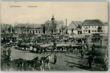 99628 O5232 Buttstädt 1911 Foto AK Pferdemarkt