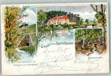 16230 O1301 Spechthausen 1899 Künstlerkarte Schwärzethal mit Zwerglein und Bahnbrücke Gasthaus zum Waldhof Riesenkrücke