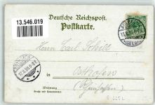 17419 O2252 Seebad Ahlbeck 1898 Lithographie Wolgastsee Strand Fischerboote Gasthaus Knüppel