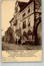 79379 W7840 Müllheim , Baden 1917 Foto AK Hotel zum Löwen