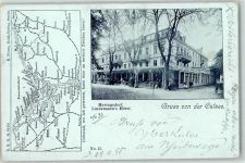23777 W2444 Heringsdorf , Holst 1898 - Lindemanns Hotel Landkarte