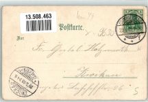 08451 O9630 Crimmitschau 1903 Lithographie Knabenschule Thiemestraße Am Bismarckhain Springbrunnen
