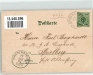 73630 W7064 Grunbach , Rems 1901 Lithographie Hirschkopf Gasthaus zum Hirsch