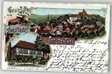 49186 W4505 Bad Iburg 1904 Lithographie Gasthaus Forsthaus Freudenthal