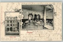 55743 W6580 Idar-Oberstein 1901 Foto AK Kaiser Cafe Gaststube