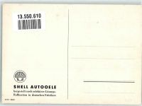 Shell Auto-Oele sign. Rene Ahrle Werbung Auto Künstlerkarte