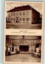 04779 O7261 Liptitz Foto AK Posthilfstelle Liptitz Gasthaus Liptitz Saal