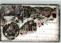38889 O3725 Rübeland b Blankenburg, Harz 1900 Lithographie Höhlenmuseum Hermannshöhle
