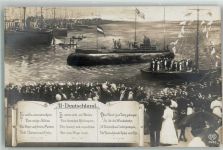 Unterseeboot U 9 Wiederkehr im Hafen U-Boot Fotomontage AK