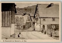 57562 W5243 Sassenroth 1920 Künstlerkarte Dorfstraße Dorfhäuser Zeichnung von T. Hermens