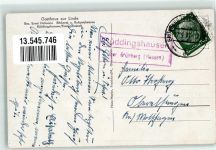 35466 W6301 Rüddingshausen Gebrauchsspuren Gasthaus zur Linde Landpost Rüddinghausen über Grünberg Hessen