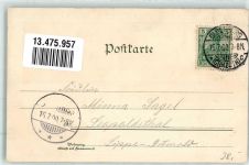 26121 W2900 Oldenburg 1900 Lithographie Gartenstraße Lambertikirche Großherzogl. Schloss Neues Palais