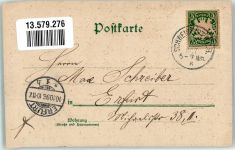 97421 W8720 Schweinfurt 1896 Gebrauchsspuren Lithographie Rückerts-Denkmal Saalbau Schloss Meinberg