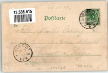 06507 O4302 Bad Suderode 1899 Gebrauchsspuren Lithographie Hotel Michaelis Saal-Seite