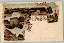 91358 W8551 Pinzberg 1898 Lithographie Mariakapelle Hotel Zametzer Kleiner Schenkwirt