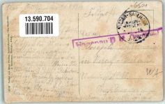 55291 W6501 Ober-Saulheim 1914 - Dorfstrasse Kolonialwaren-Handlung Ev. Pfarrkirche