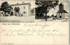 16244 O1301 Werbellin 1904 Gebrauchsspuren Gasthaus Dorfkirche