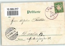 91207 W8560 Lauf a d Pegnitz 1899 Lithographie Oberes und Unteres Tor Schloß Stadtkirchenturm