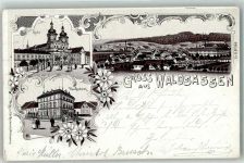 95652 W8595 Waldsassen 1899 Lithographie Kirche Haus Rockstroh
