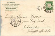 87435 W8960 Kempten Allgäu Prägedruck Trachtenpaar Tabakspfeife Basilika St. Lorenz Passepartout