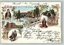 Sarajevo Sarajewo BOAKC Tracht Rathaus Bauern Ehepaar Alifakovac Ali Pascha Moschee Betender Hodza Lithographie