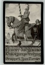 Wien 1. Bezirk, Innere Stadt Kaiser Jubiläums Festzug Gruppe 4 : Zum Turnier Kaiser Franz Josef I. 1908 Künstlerkarte