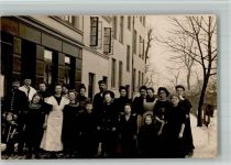 24937 W2390 Flensburg 1912 BOAKC Wohnhaus Bauerlandstrasse 12 Gruppenfoto Winter Foto AK Ort handschriftlich