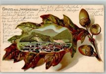 87509 W8970 Immenstadt i. Allgäu 1901 Prägedruck Eichenblatt Immenstadt