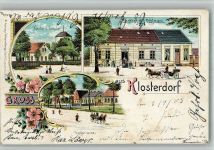 15377 O1261 Klosterdorf b Strausberg 1903 BOAKC Lithographie Gasthaus Puhlmann Dorfstrasse
