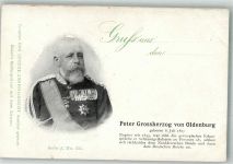 Peter Großherzog von Oldenburg in Uniform mit Orden Das grosse Jahrhundert Serie J Nr. 311 Adel 1900