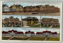 01917 O8290 Kamenz 1915 - Offizierkasino Stabsgebäude Lazarett Maschinengewehr-Kompagnie Exerzierhalle