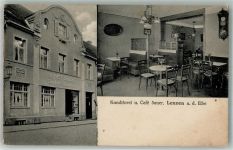 19309 O2805 Lenzen Elbe Gebrauchsspuren Cafe-Konditorei Sauer Cafestube Foto AK