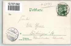 63329 W6073 Egelsbach , Hess 1903 BOAKC Lithographie Gasthaus zur Krone Radfahrer Hauptstraße Bahnhof