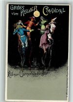 Karnevalsgeister Lithographie Verlag Scheurmann Köln Karneval 1899 BOAKC