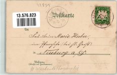 87700 W8940 Memmingen 1899 Winterlithographie Frauenkirche Mondschein Winter