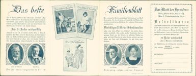 Wien 1. Bezirk, Innere Stadt Das Blatt der Hausfrau Werbung Druckerzeugnis Klapp AK 3-fach