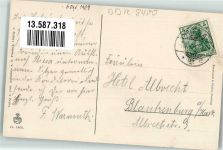 01587 O8400 Riesa 1909 - Gasthaus zum goldenen Löwen Ecke Bismarck- und Schützenstrasse Fuhrwerk