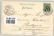 08412 O9620 Werdau , Sachs 1897 Lithographie Gasthaus Schützenhaus Markt Kriegerdenkmal Neue Schule