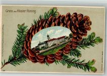 84056 W8303 Oberroning a d Laaber Prägedruck Tannenzapfen Kloster Roning