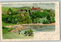 W8031 Seefeld , Oberbay Zieher, Ottmar Nr. 1211 sign. D.E.C. Adelskorrespondenz Compton, E. H. 1903 Lithographie / Künstlerkarte