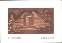 98559 O6055 Oberhof , Thüringen KEINE AK Interhotel Panorama Kupferplatte