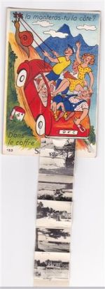 22380 Saint-Cast-le-Guildo AK mit Leporello ausziehbarer Papierstreifen Kabrio Schnecke