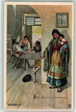 Serie 50 Unser Gebet "Führe uns nicht in Versuchung" AK Döcker, E. 1899 Lithographie