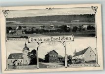 99628 O5231 Eßleben b Buttstädt 1908 - Kirche Schule Gemeinde-Gasthaus