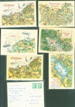 Lot mit 27 AK meist Verlag Bild und Heimat viele mehrfach Punkte auf den Plastikhüllen Landkarte Posten 21 bis 100 AK